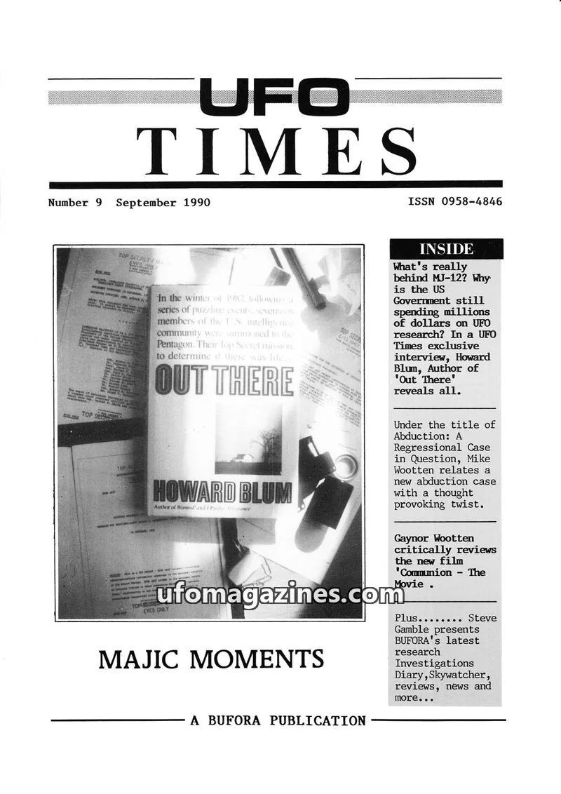 Cover of BUFORA issue 9: UFO TIMES