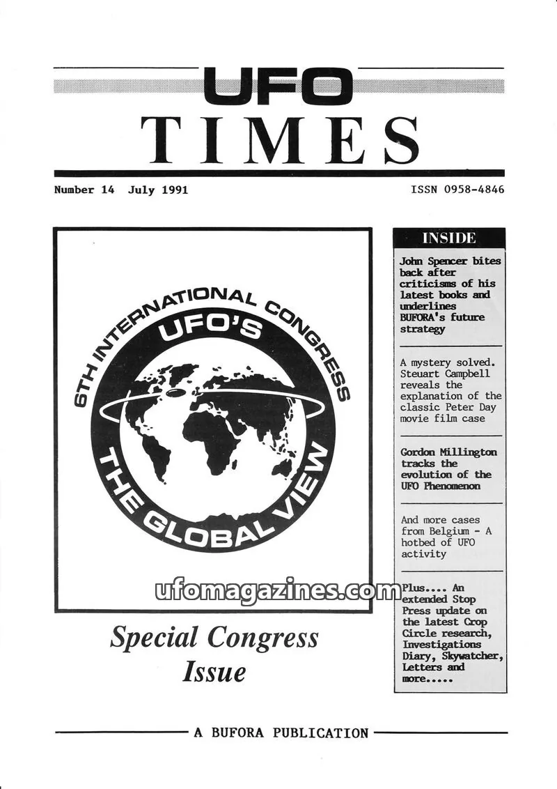 Cover of BUFORA - 1989-1997 UFO Times issue 14: UFO TIMES
