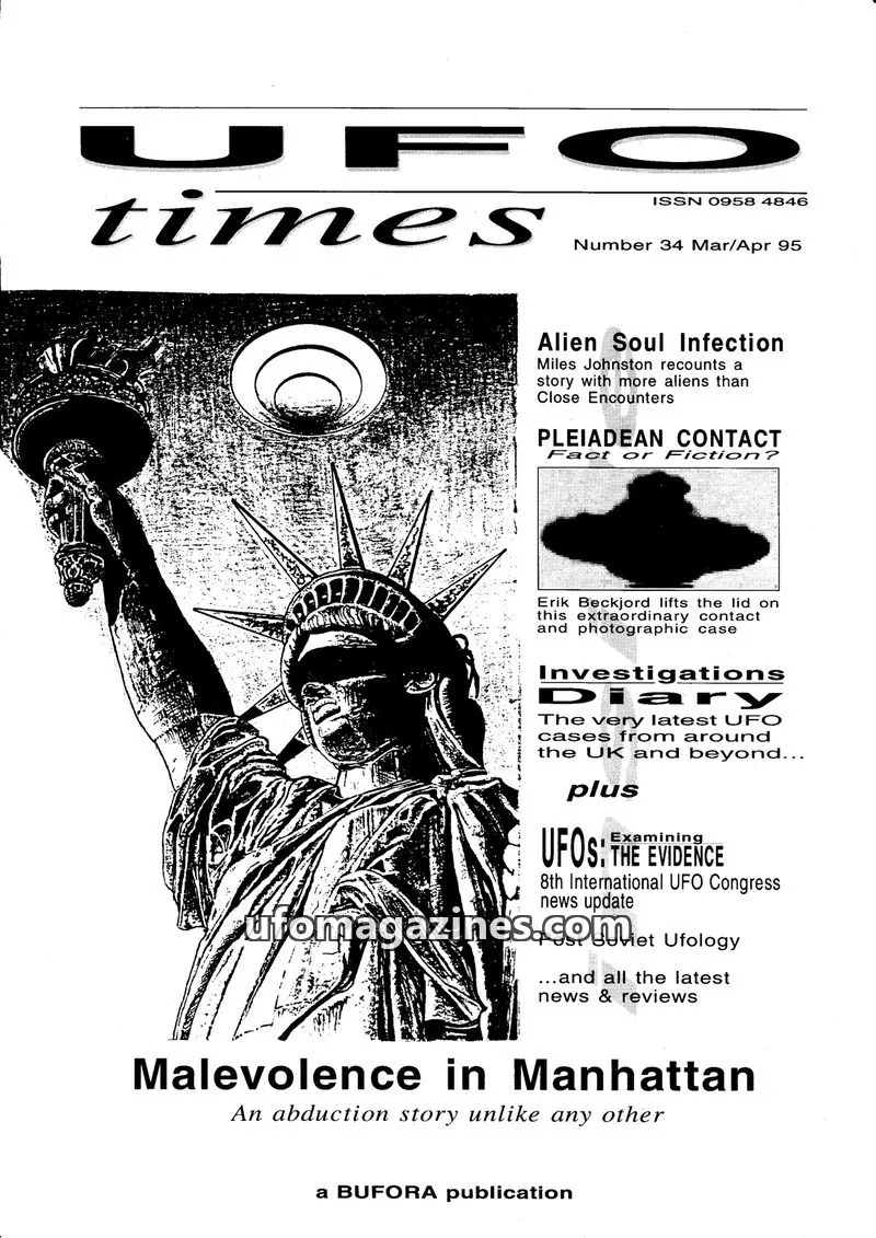 Cover of BUFORA - 1989-1997 UFO Times issue 34: UFO times