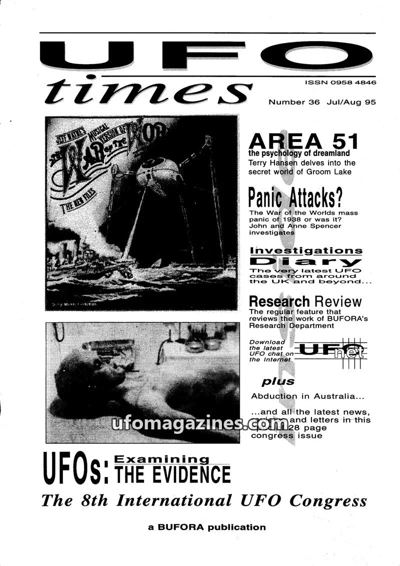Cover of BUFORA issue 36: UFO times