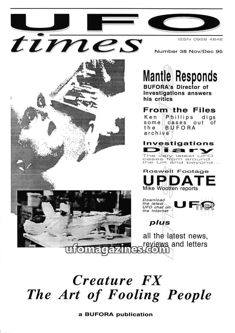 Cover of BUFORA - 1989-1997 UFO Times issue 38: UFO times