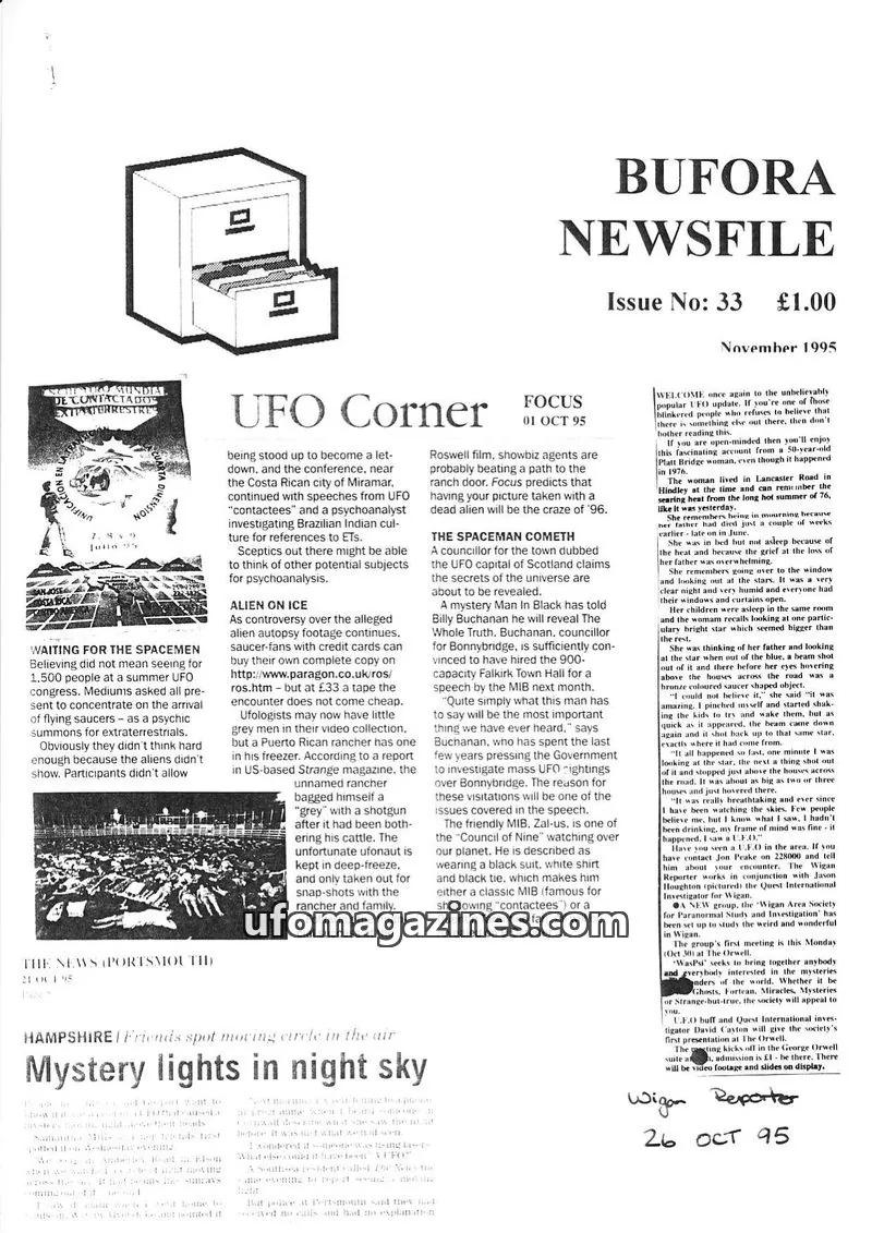 Cover of BUFORA issue 33: BUFORA NEWSFILE