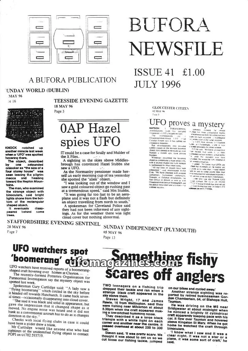Cover of BUFORA - 1993-2000 BUFORA Newsfiles issue 41: BUFORA NEWSFILE