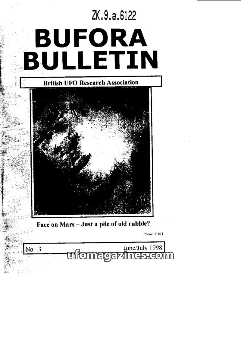 Cover of The British UFO Research Association (BUFORA Ltd) issue 3: BUFORA BULLETIN