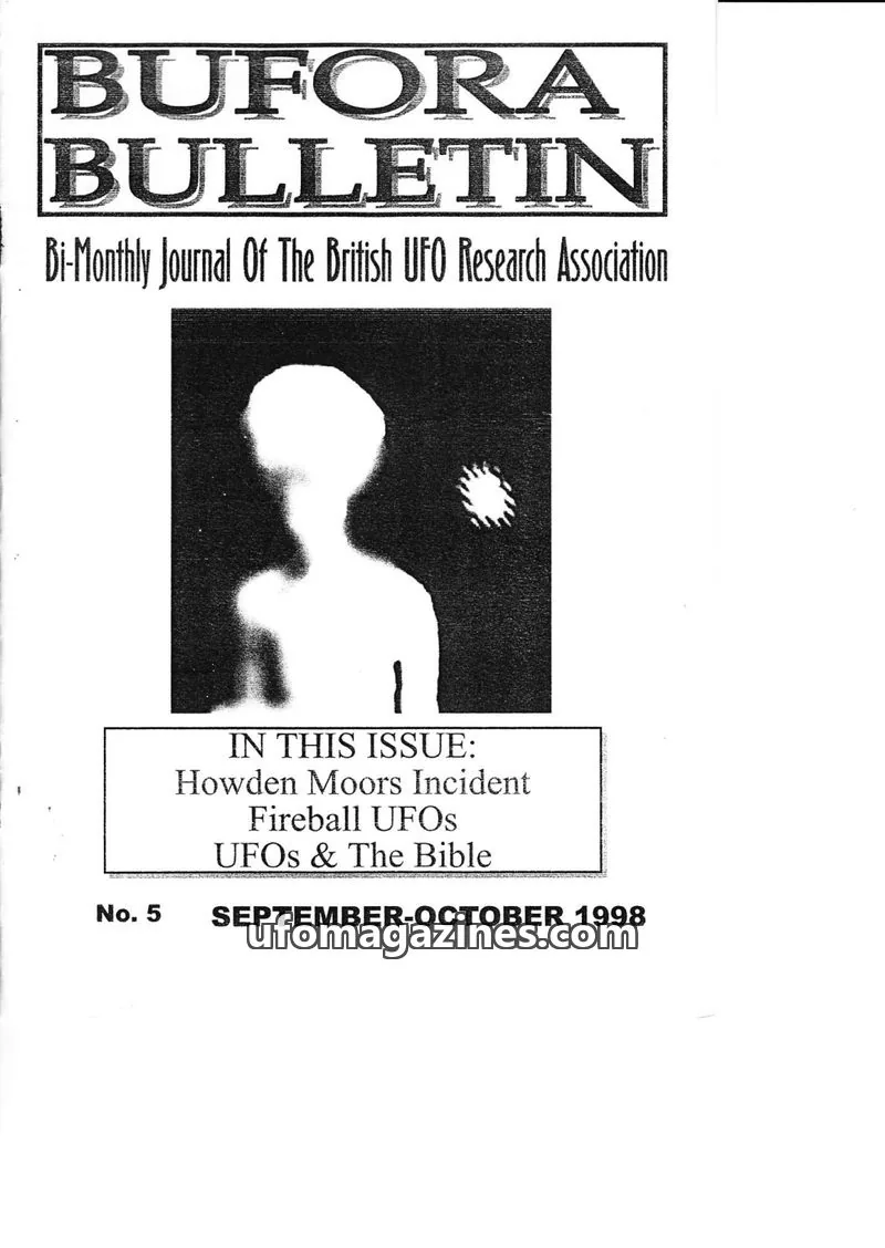 Cover of The British UFO Research Association (BUFORA Ltd) issue 5: BUFORA BULLETIN