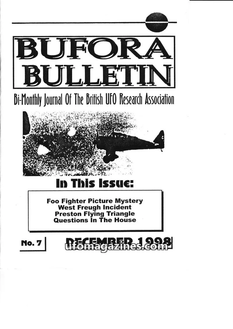 Cover of British UFO Research Association (BUFORA Ltd) issue 7: BUFORA BULLETIN