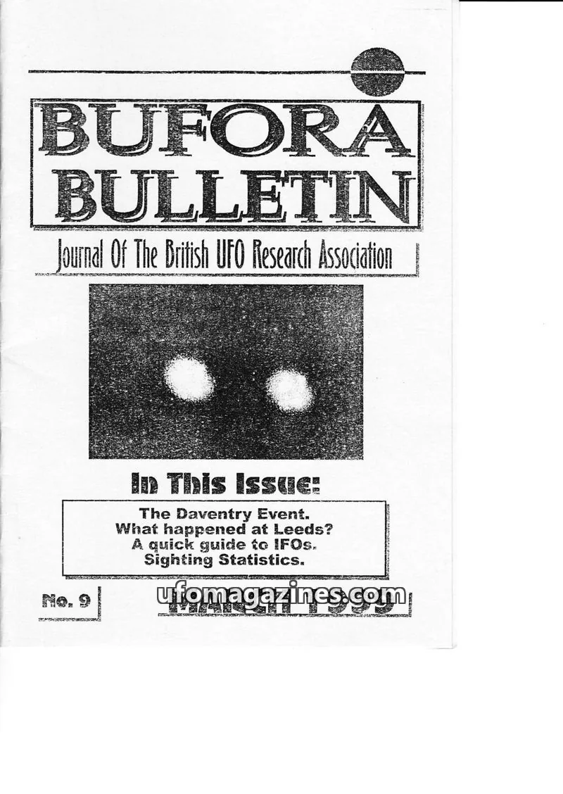 Cover of British UFO Research Association (BUFORA Ltd) issue 9: BUFORA BULLETIN