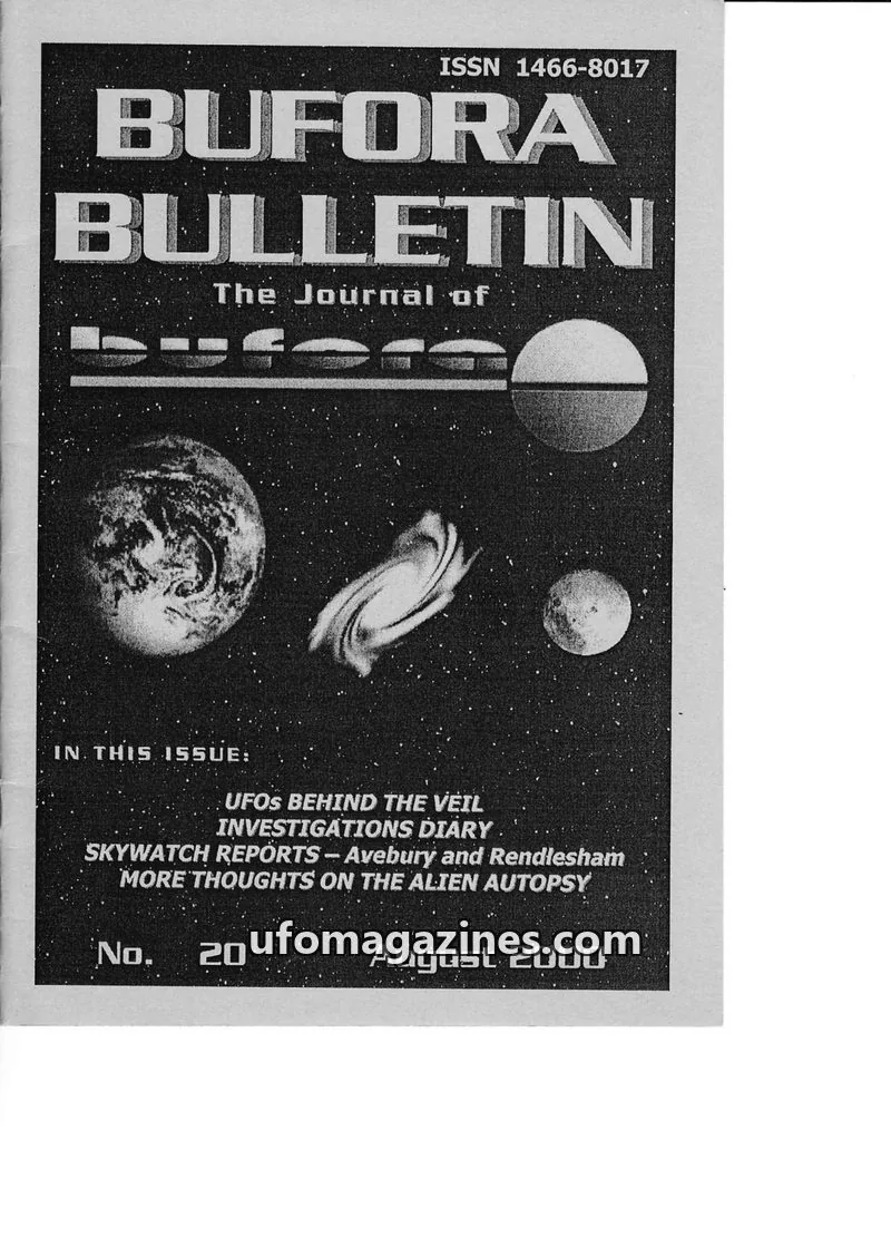 Cover of BUFORA - 1998-2001 BUFORA Bulletin2 issue 20: BUFORA BULLETIN