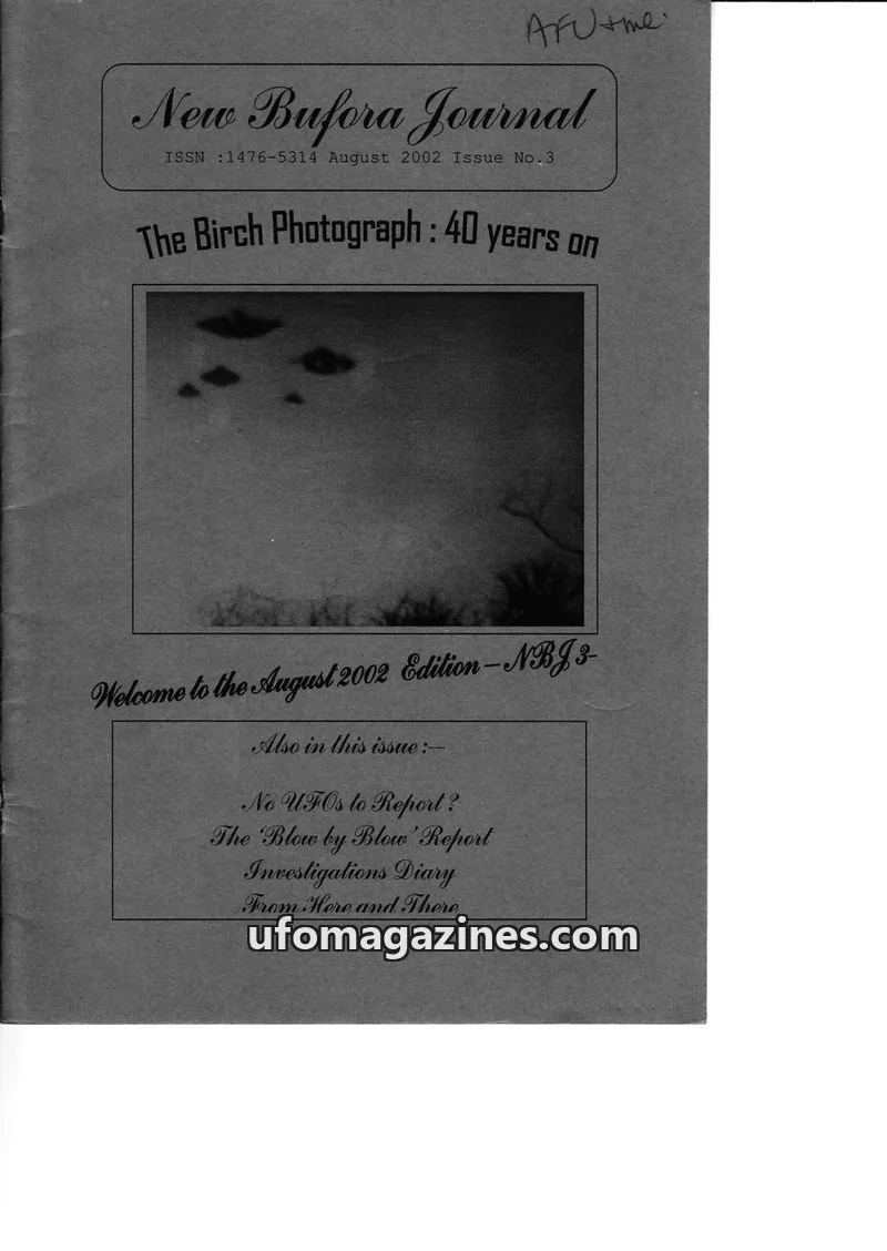 Cover of BUFORA - 2002-2005 New BUFORA Journal issue No.3: New Bufora Journal