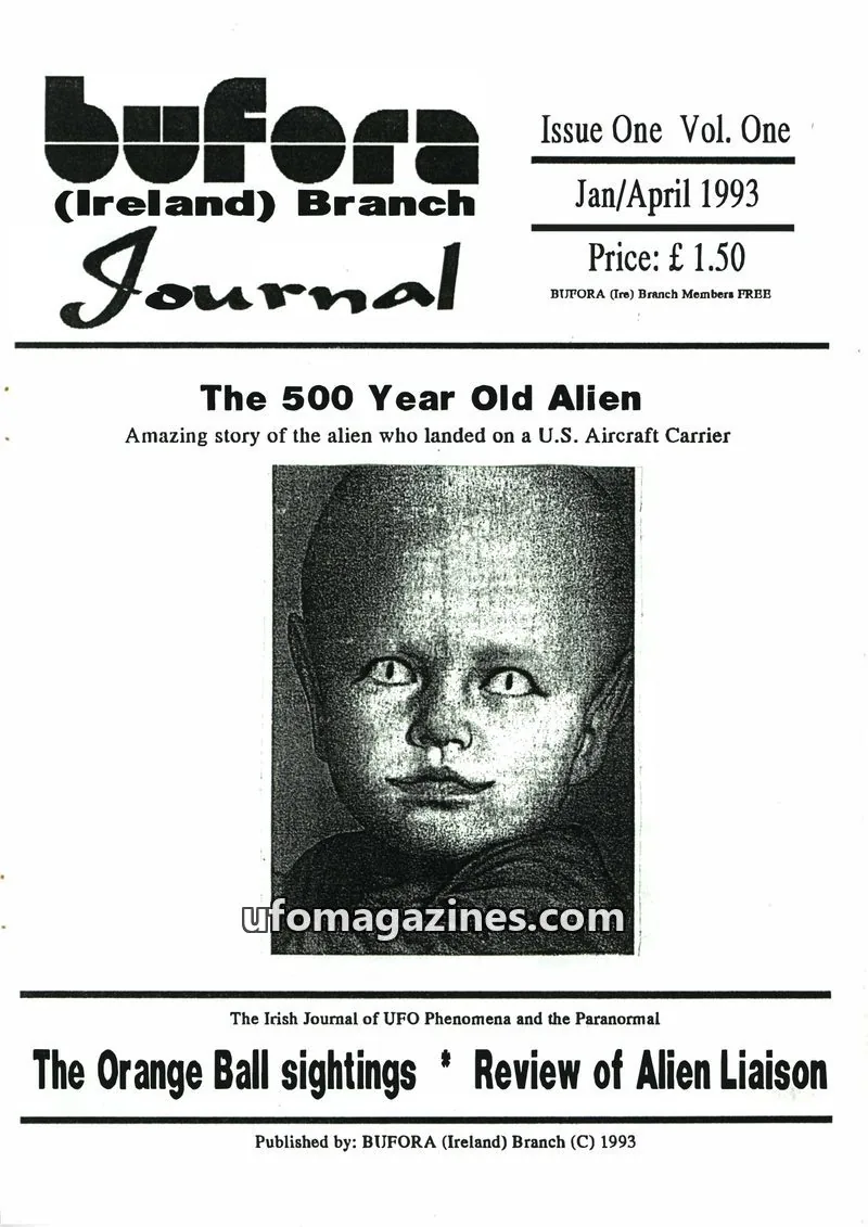 Cover of BUFORA Ireland Branch Journal issue One: BUFORA (Ireland) Branch Journal