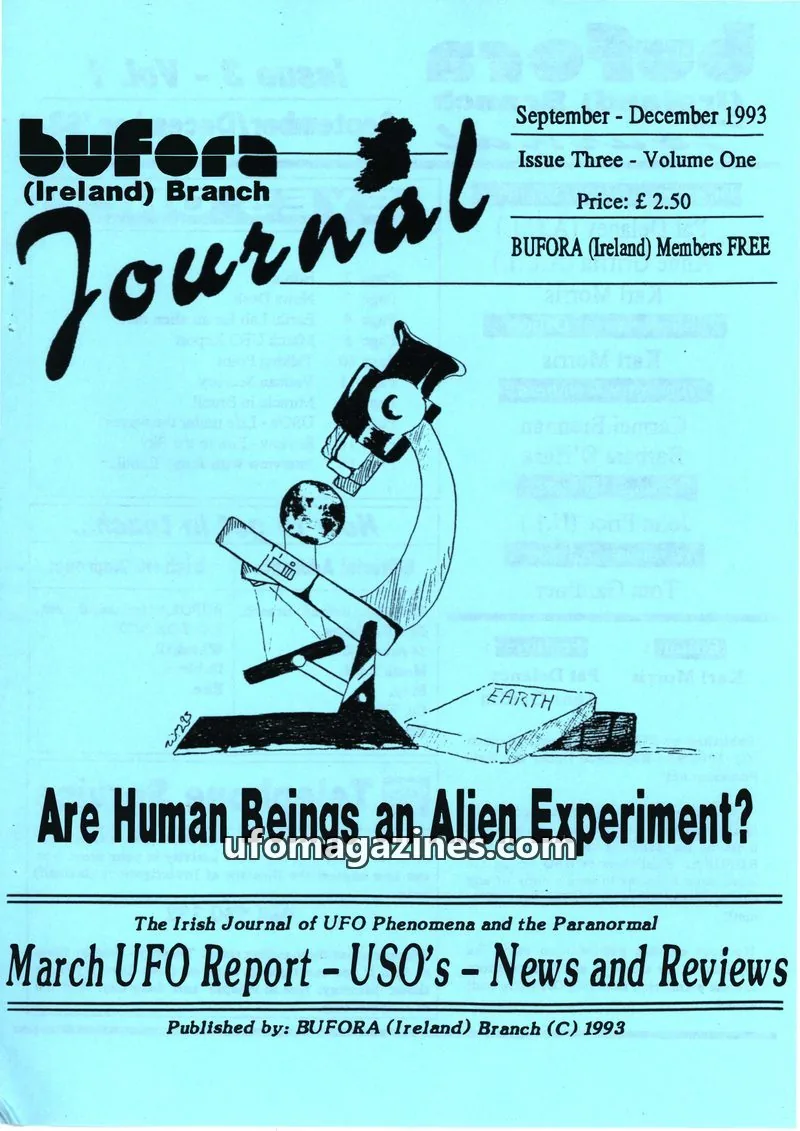 Cover of BUFORA Ireland Branch Journal issue Three: BUFORA (Ireland) Branch Journal