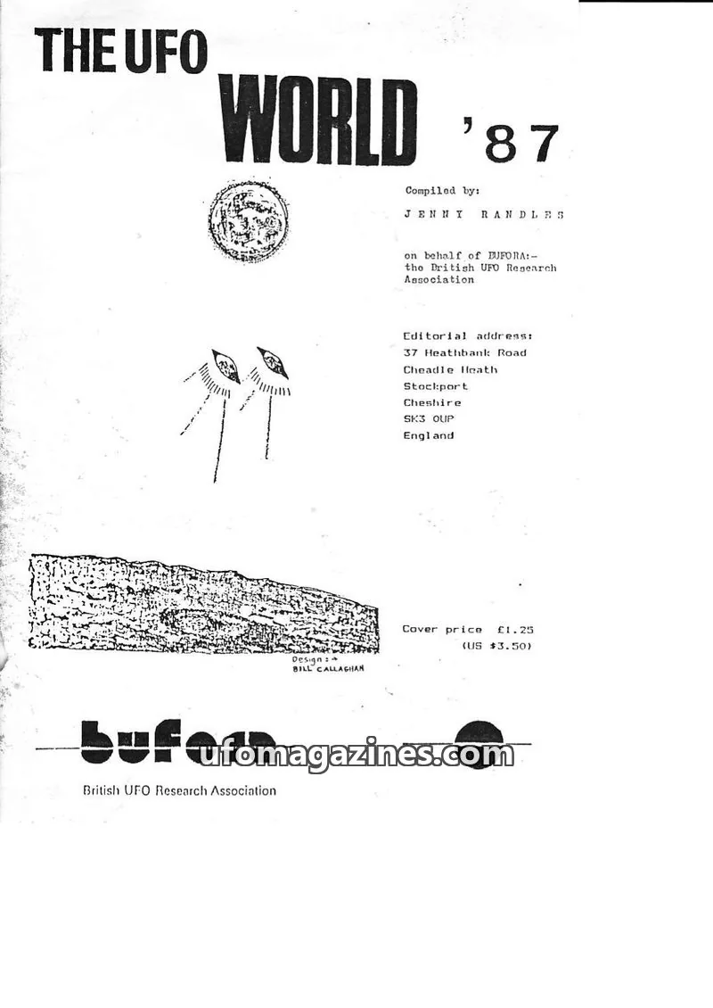 Cover of BUFORA - British UFO Research Association issue 1987: THE UFO WORLD '87