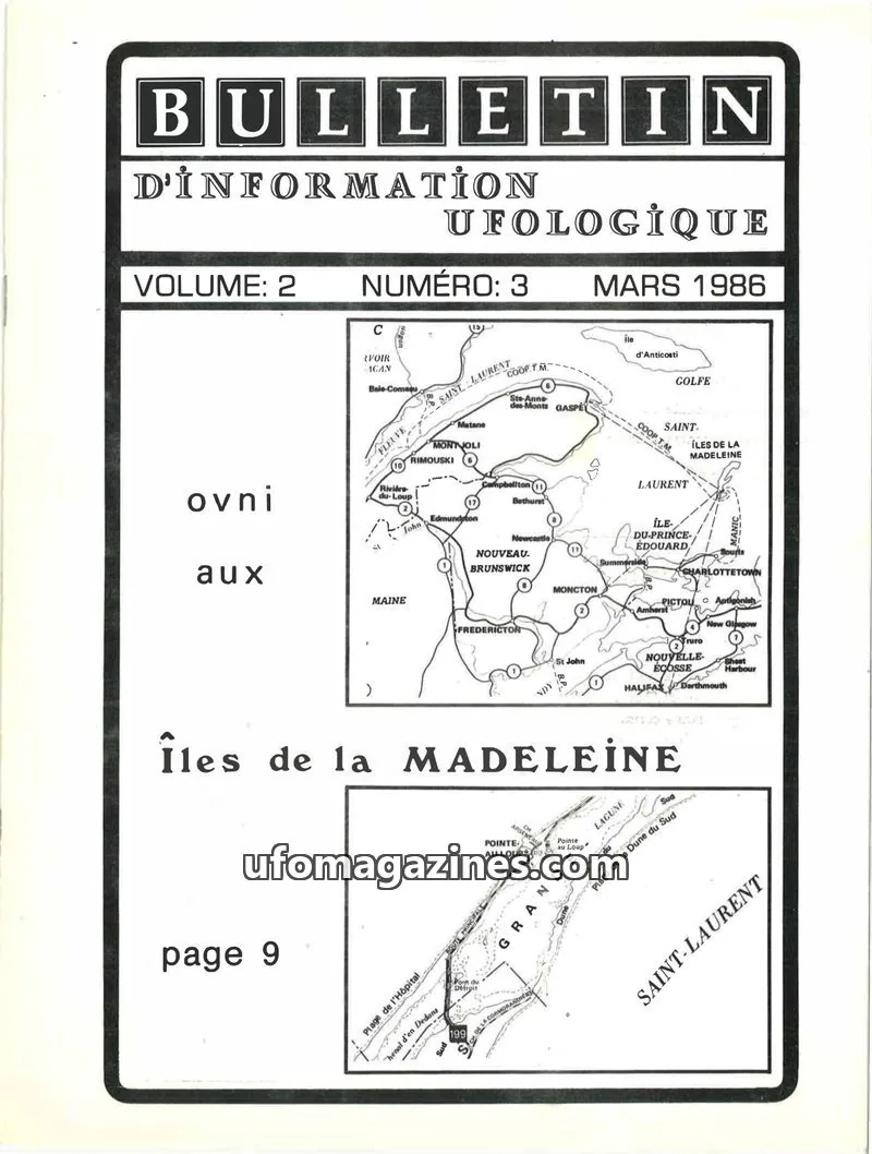 Cover of CCOI issue 3: BULLETIN D'INFORMATION UFOLOGIQUE