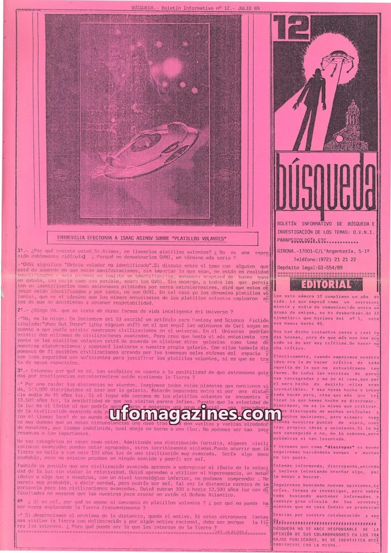Cover of Busqueda Boletin issue 12: BÚSQUEDA