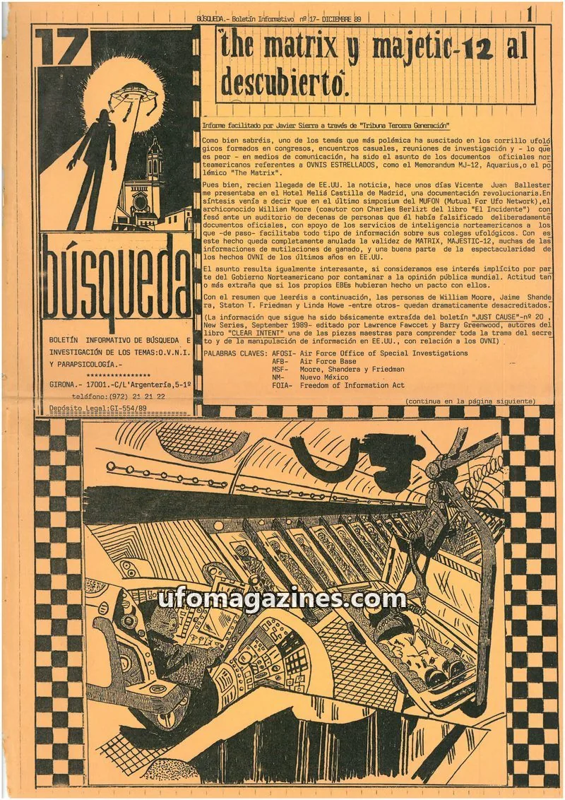 Cover of Busqueda Boletin issue 17: BÚSQUEDA