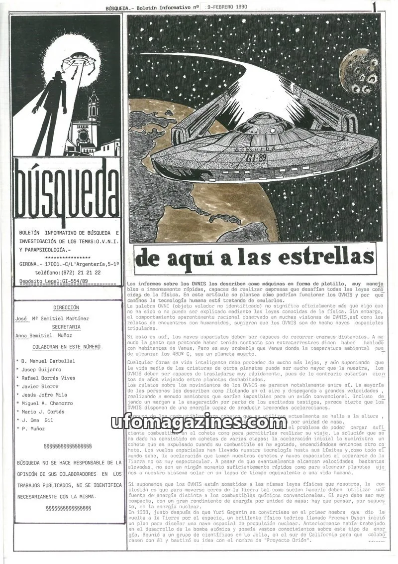 Cover of Busqueda Boletin issue 9: BÚSQUEDA