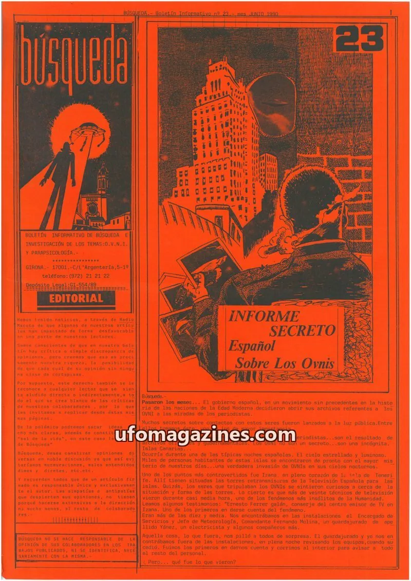 Cover of Busqueda Boletin issue 23: BÚSQUEDA
