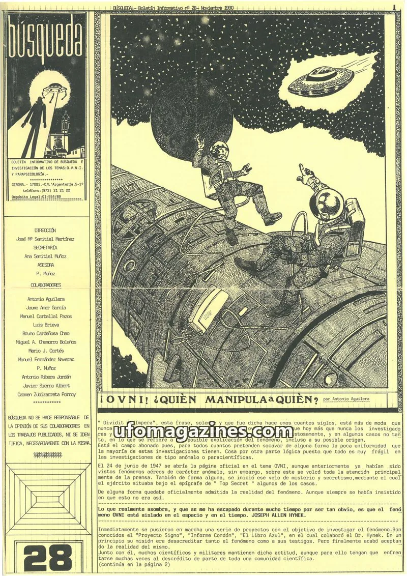 Cover of Busqueda Boletin issue 28: BÚSQUEDA