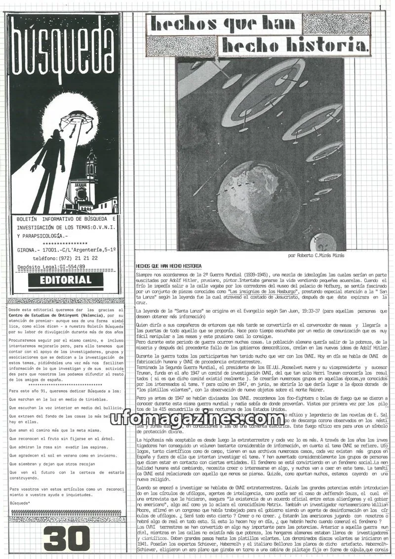 Cover of Busqueda Boletin issue 30: Búsqueda