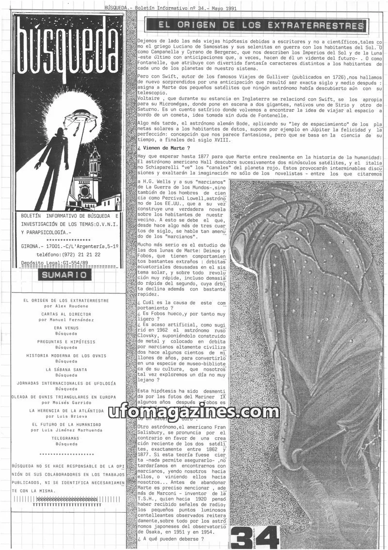 Cover of Busqueda Boletin issue nº 34: BÚSQUEDA