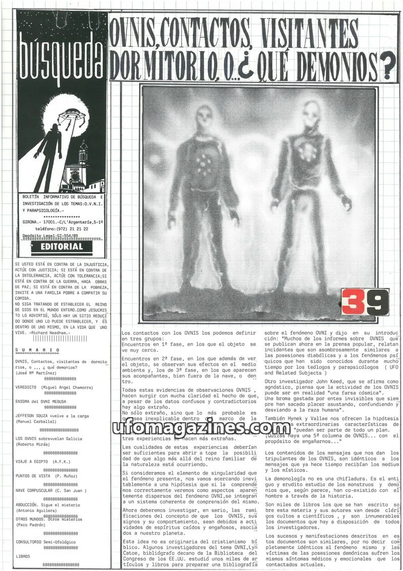 Cover of Busqueda Boletin issue 39: BÚSQUEDA