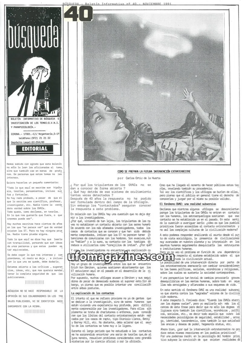 Cover of Busqueda Boletin issue 40: BÚSQUEDA