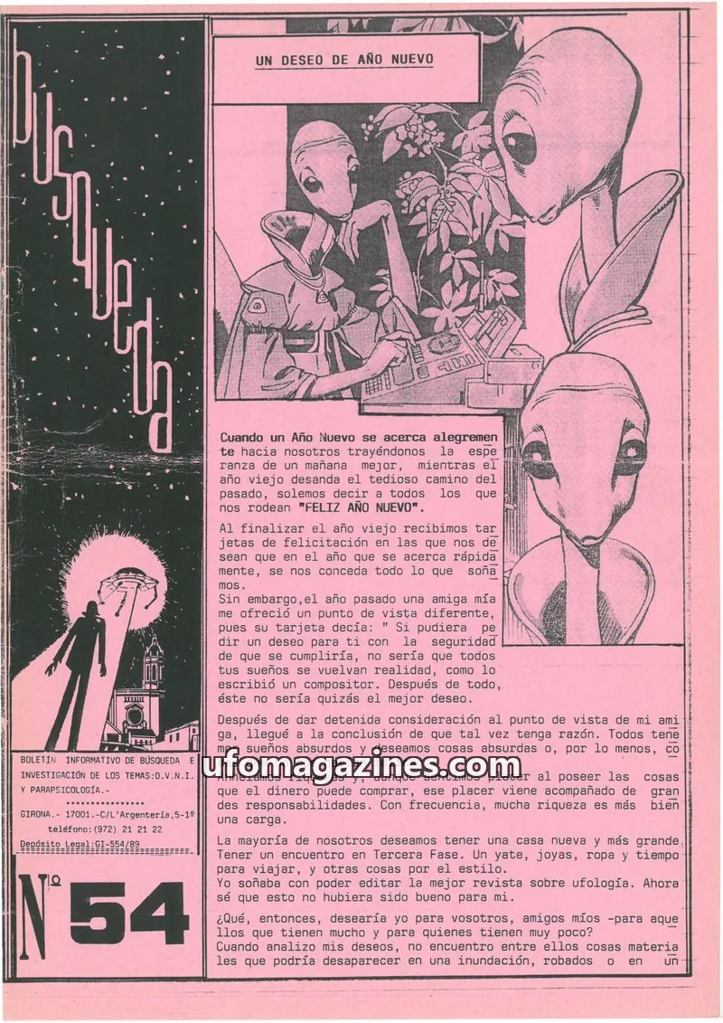 Cover of Busqueda Boletin issue 54: BÚSQUEDA