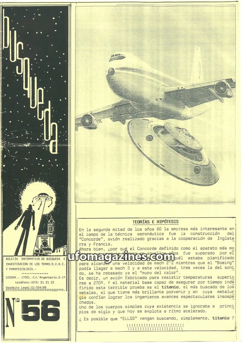 Cover of Busqueda Boletin issue 56: BÚSQUEDA