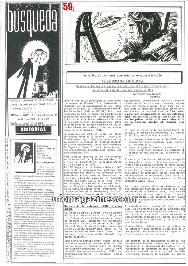 Cover of Busqueda Boletin issue 59: Búsqueda