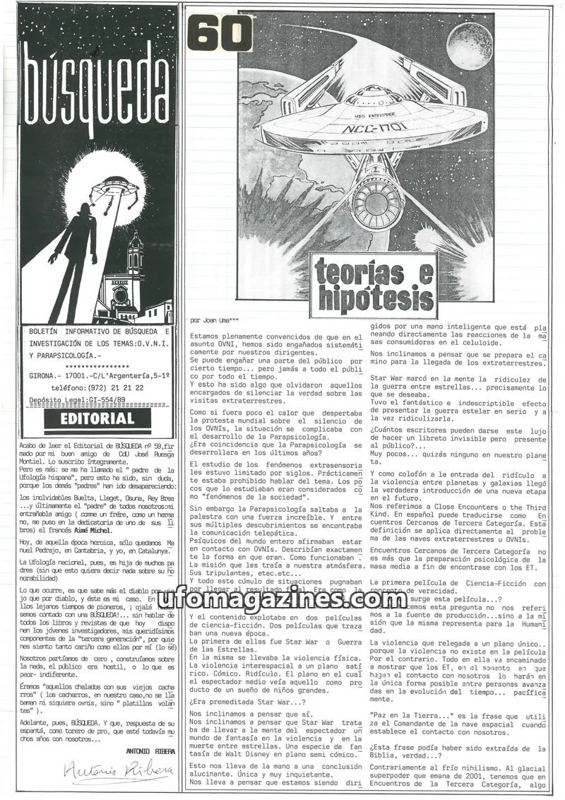 Cover of Busqueda Boletin issue 60: BÚSQUEDA