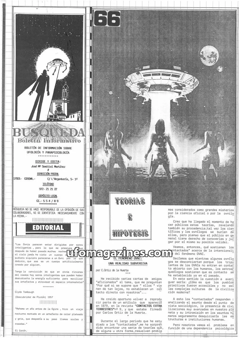 Cover of BUSQUEDA issue 66: BUSQUEDA