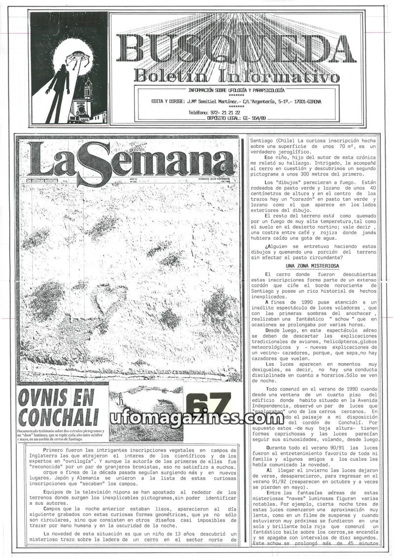 Cover of Busqueda Boletin issue 67: BÚSQUEDA