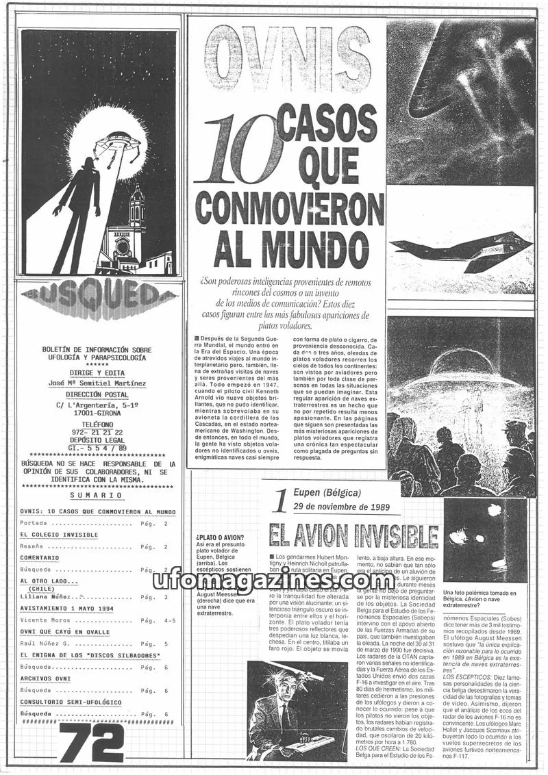 Cover of Busqueda Boletin issue 72: BÚSQUEDA