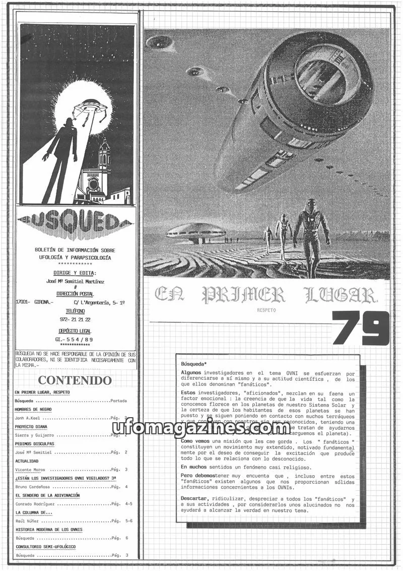 Cover of Busqueda Boletin issue 79: BÚSQUEDA