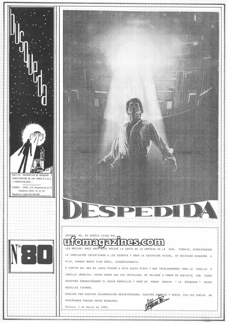 Cover of Busqueda Boletin issue 80: BÚSQUEDA