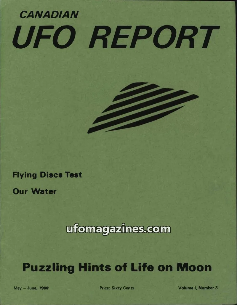 Cover of Canadian UFO Report (Magor) issue Number 3: CANADIAN UFO REPORT