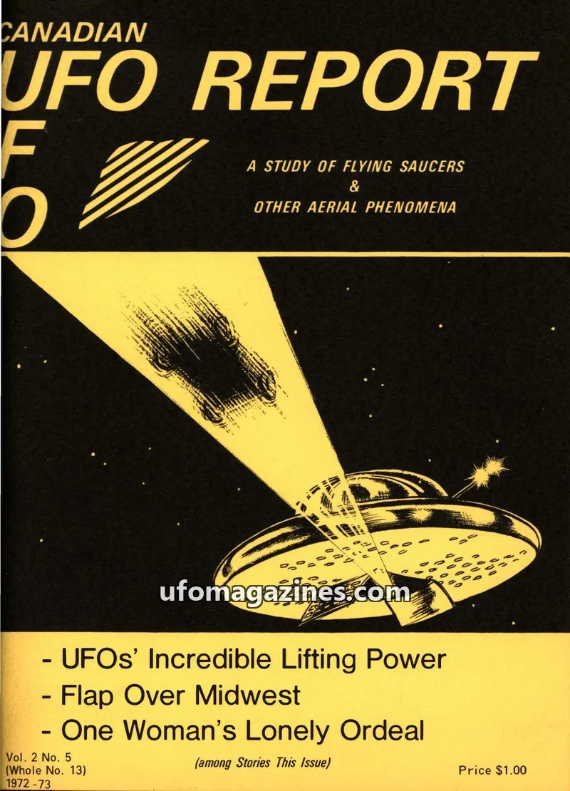 Cover of Canadian UFO Report (Magor) issue Vol. 2 No. 5 (Whole No. 13): CANADIAN UFO REPORT