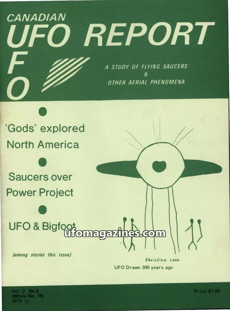 Cover of Canadian UFO Report (Magor) issue Vol. 2 No.6 (Whole No. 14): CANADIAN UFO REPORT