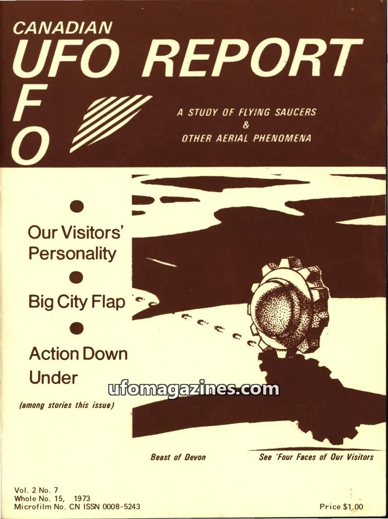 Cover of Flynn Engraving & Publishing Co. issue Vol. 2 No. 7: CANADIAN UFO REPORT