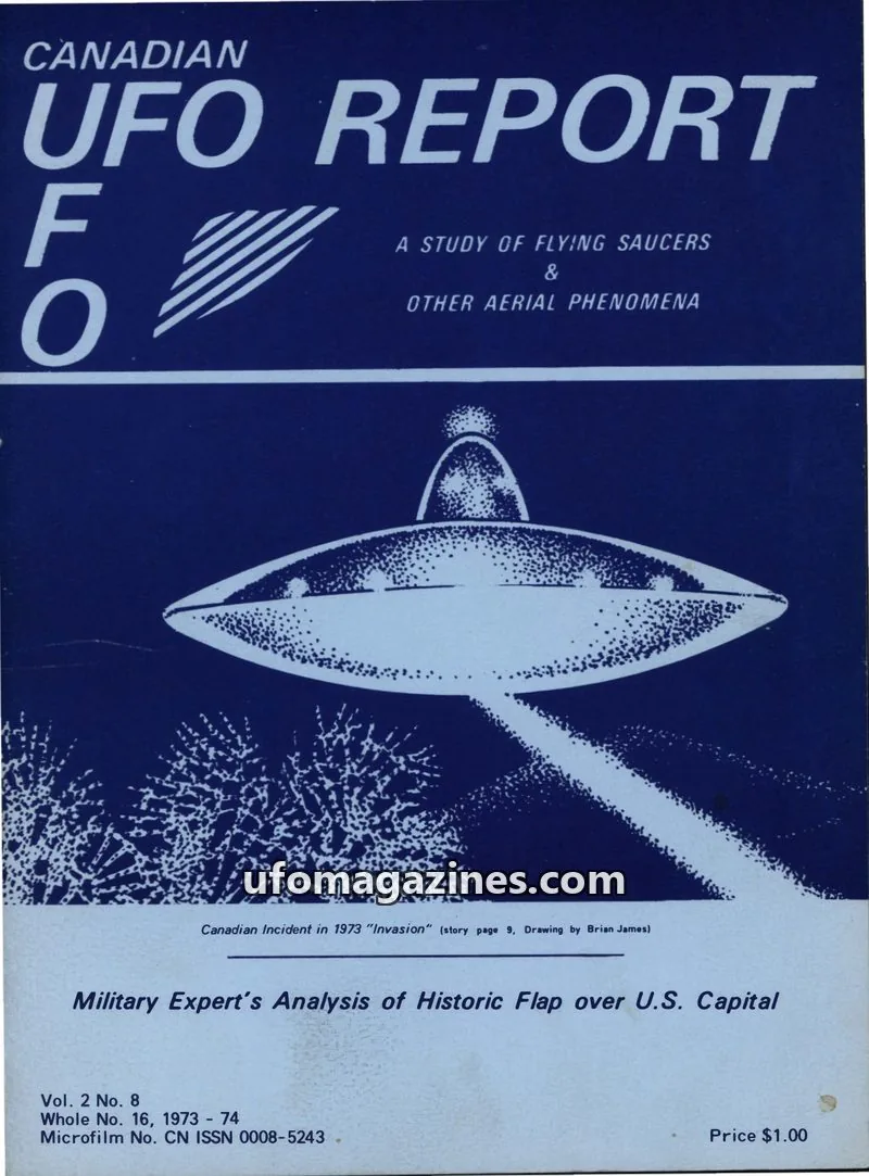 Cover of Canadian UFO Report (Magor) issue Vol. 2 No. 8: CANADIAN UFO REPORT