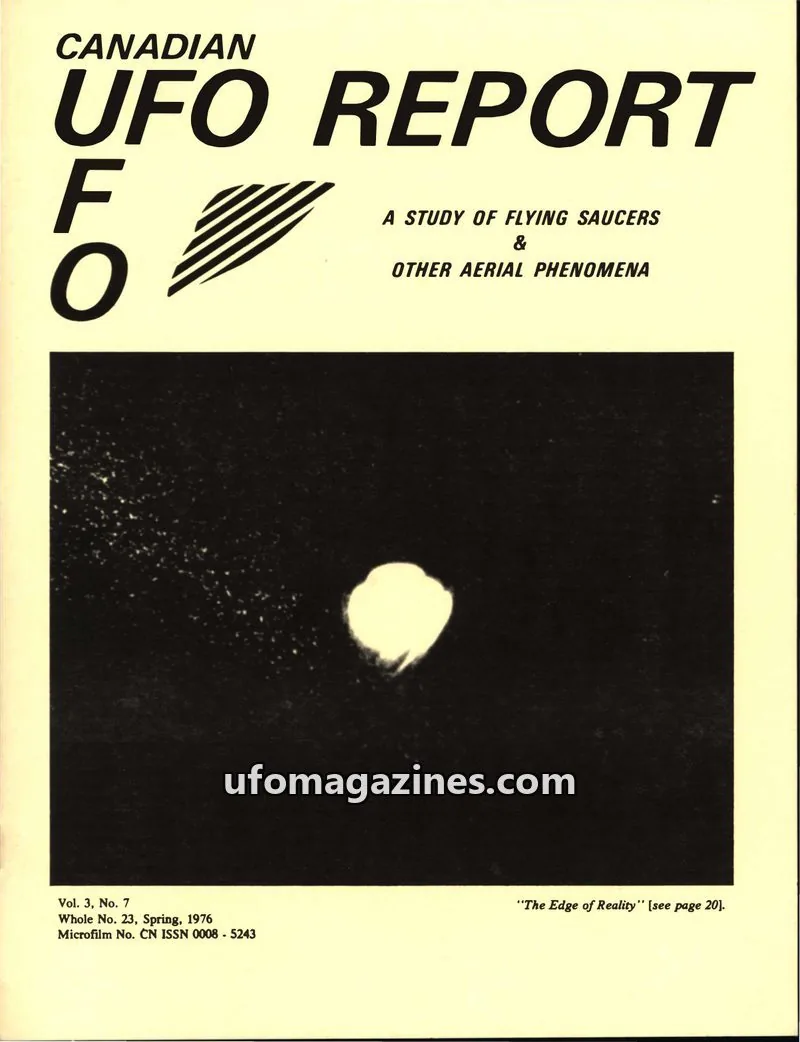 Cover of The New Rapier Press Ltd. issue Vol. 3, No. 7: CANADIAN UFO REPORT