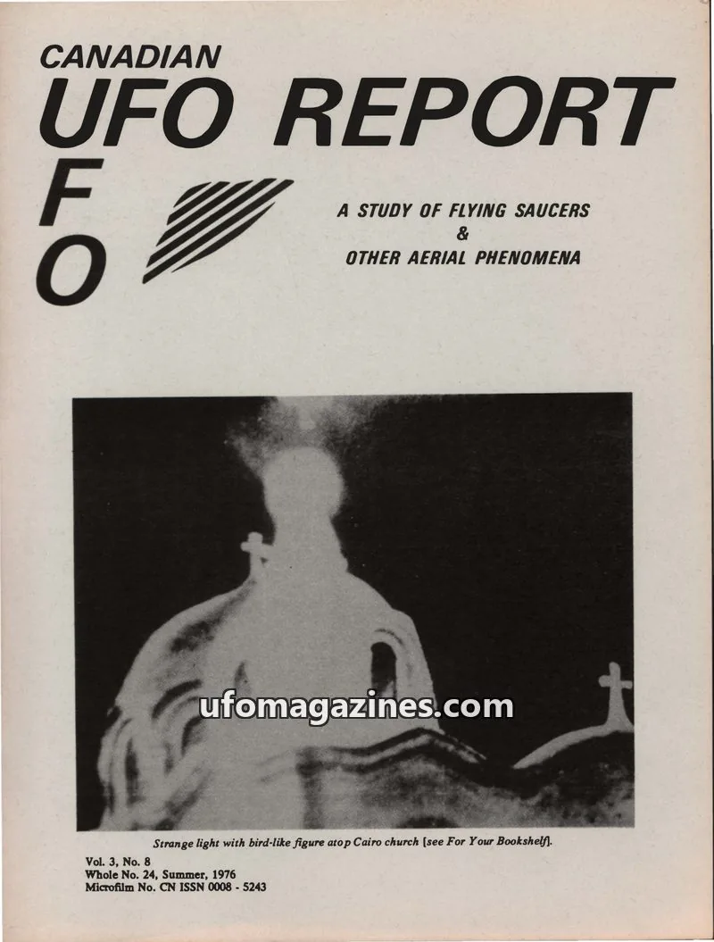Cover of Canadian UFO Report (Magor) issue Vol. 3, No. 8: CANADIAN UFO REPORT