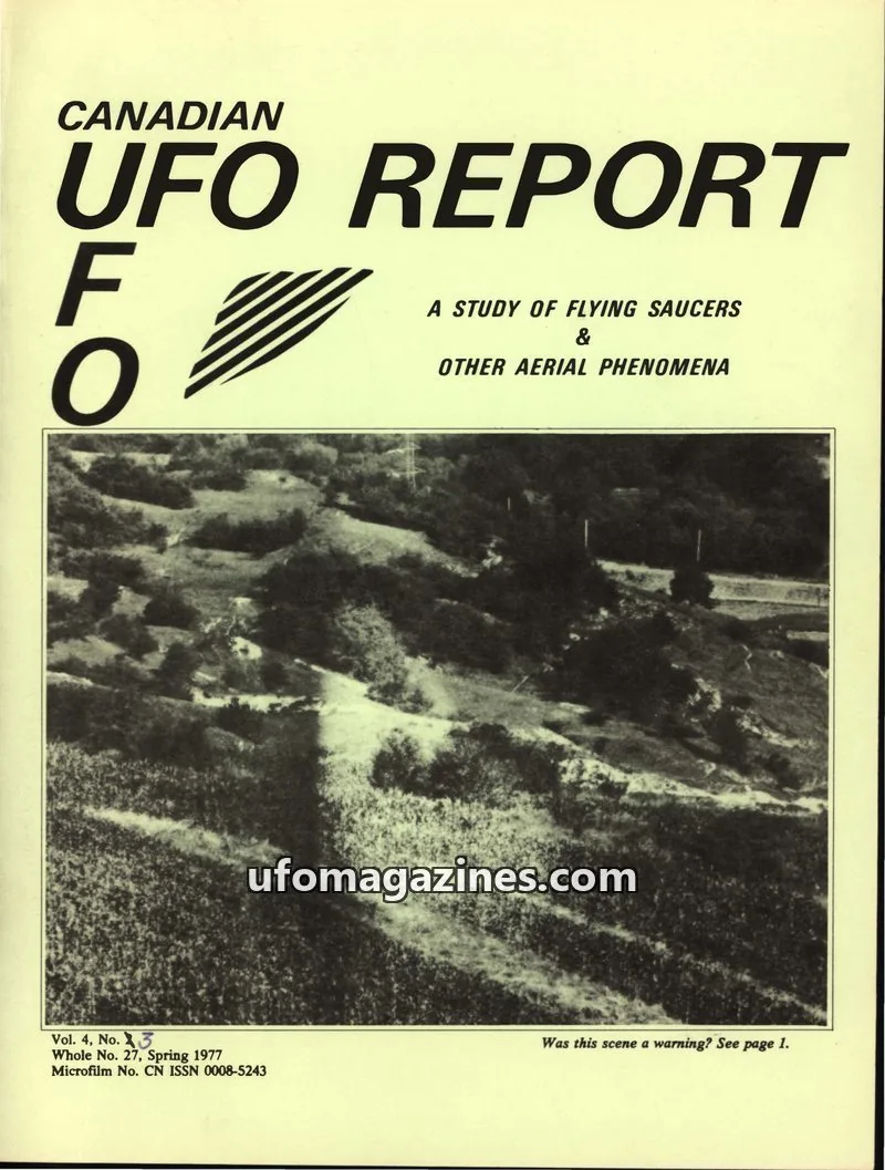 Cover of Canadian UFO Report (Magor) issue 27: CANADIAN UFO REPORT