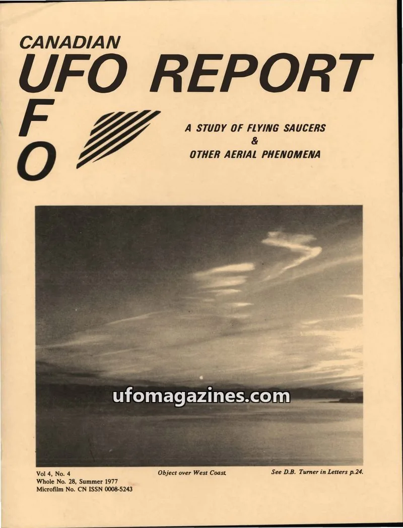 Cover of CUFOR Publications Inc. issue No. 4: CANADIAN UFO REPORT