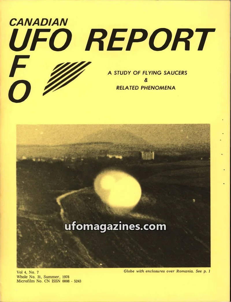 Cover of Canadian UFO Report (Magor) issue Vol. 4, No. 7: CANADIAN UFO REPORT