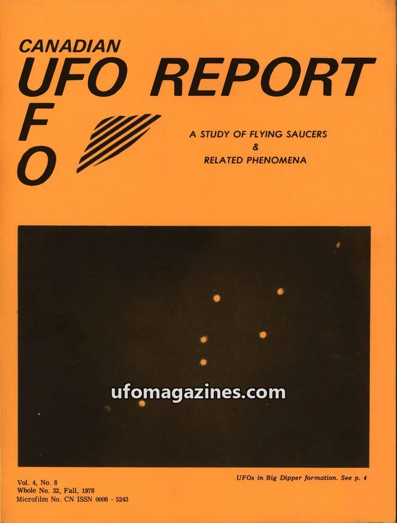 Cover of Canadian UFO Report (Magor) issue Vol. 4, No. 8: CANADIAN UFO REPORT