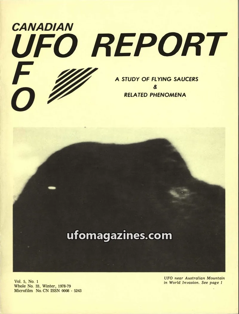 Cover of CUFOR issue Vol. 5, No. 1: CANADIAN UFO REPORT