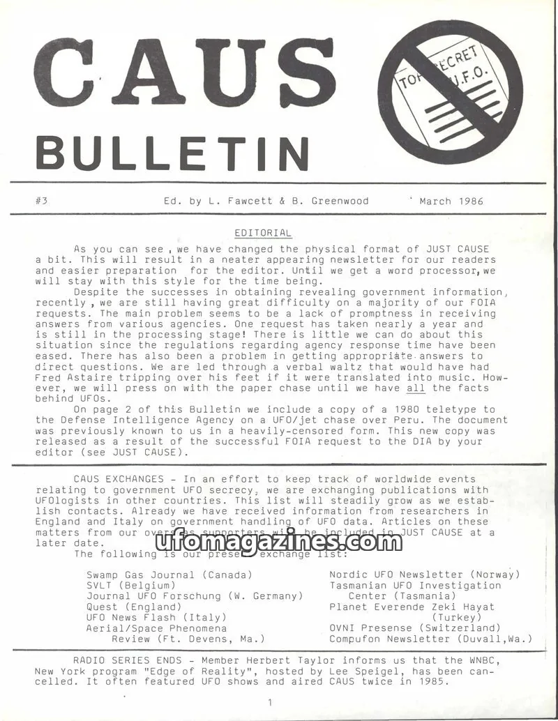 Cover of CAUS issue #3: CAUS BULLETIN
