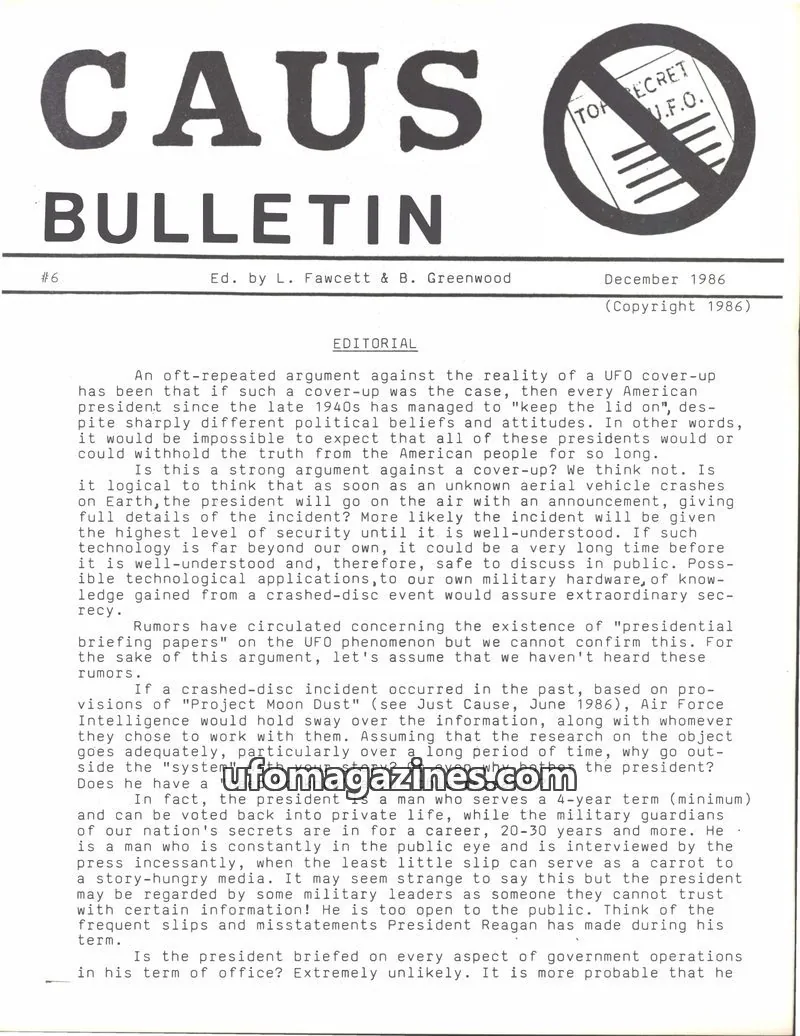 Cover of CAUS issue #6: CAUS BULLETIN