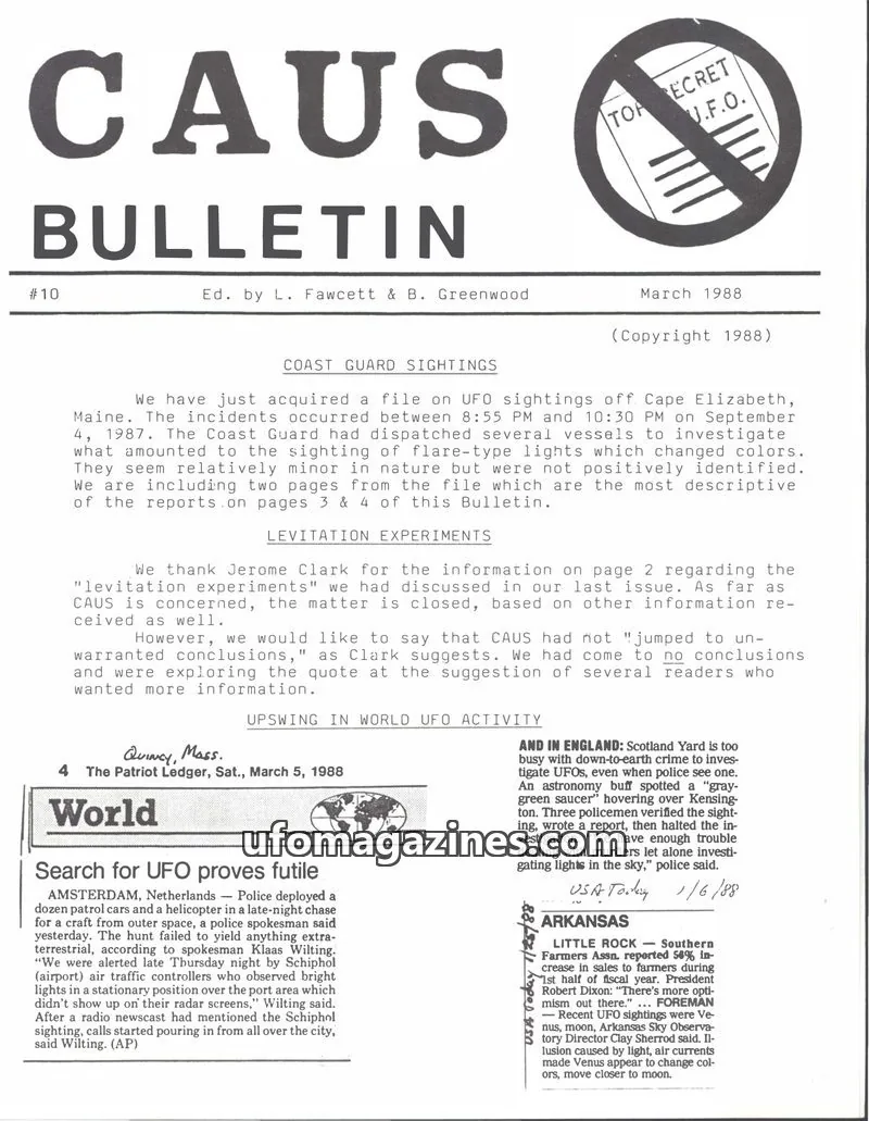 Cover of CAUS issue #10: CAUS BULLETIN
